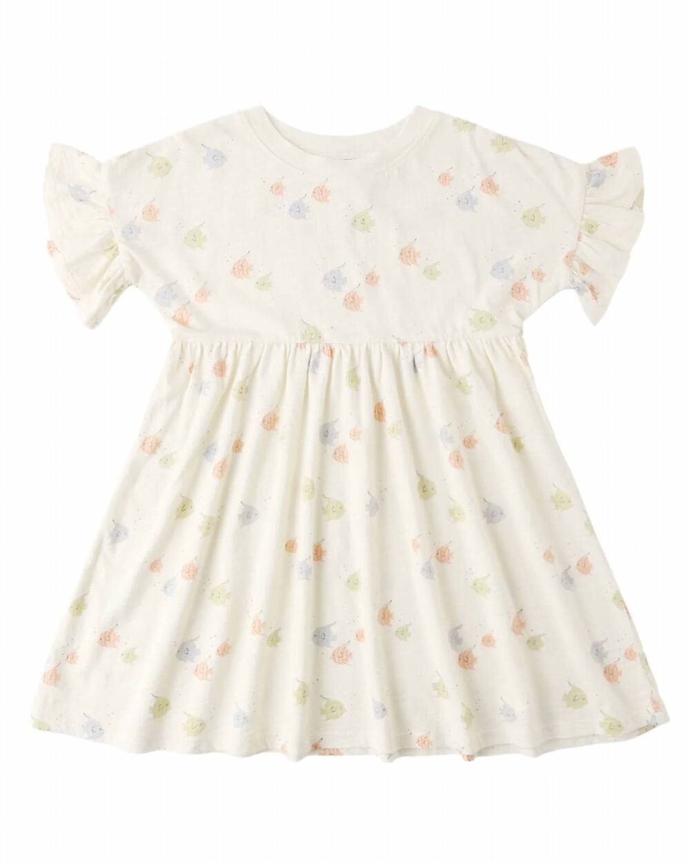NEW RYLEE + CRU girl's angel fish babydoll dress in ivory